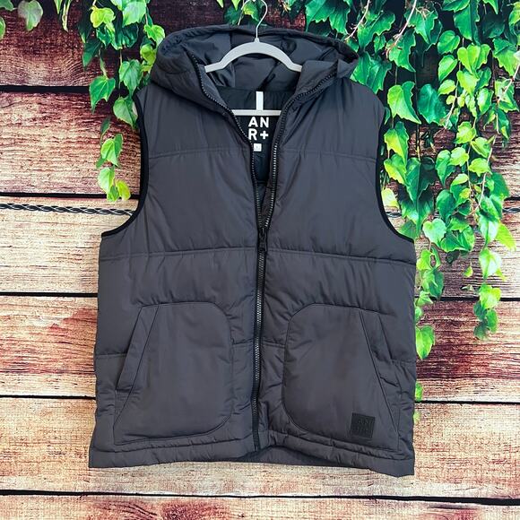 Alp N Rock ANR Womens Uno Vest Large Full Zip Insulated Puffer Hooded Gray - Picture 2 of 8